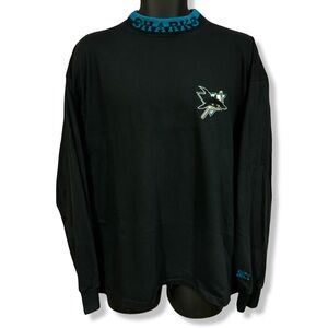 Vintage 90s Starter San Jose Sharks Long Sleeve Mock Neck Shirt